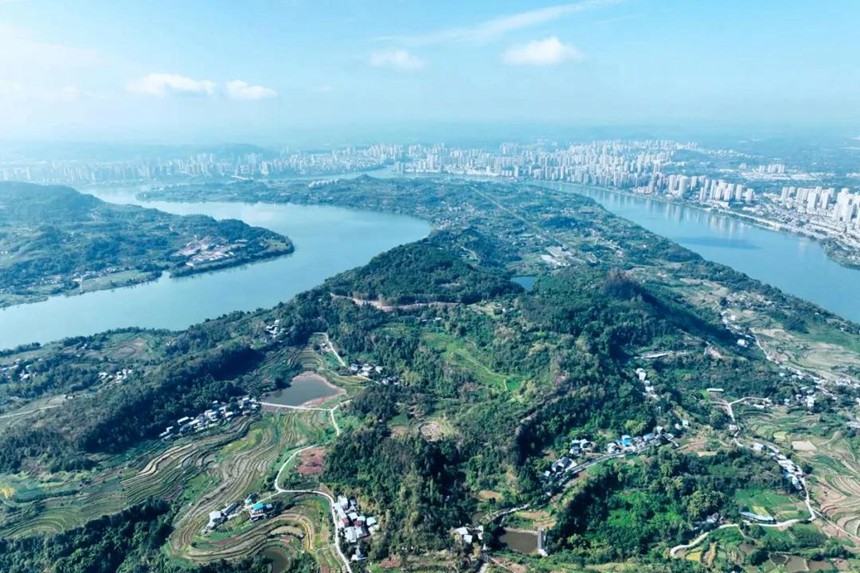 钓鱼城遗址全景。 重庆市文物考古研究院供图