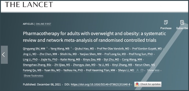 我校华西医院李舍予团队在柳叶刀（TheLancet）上发表论文——在药物减重治疗方面取得重大阶段性进展
